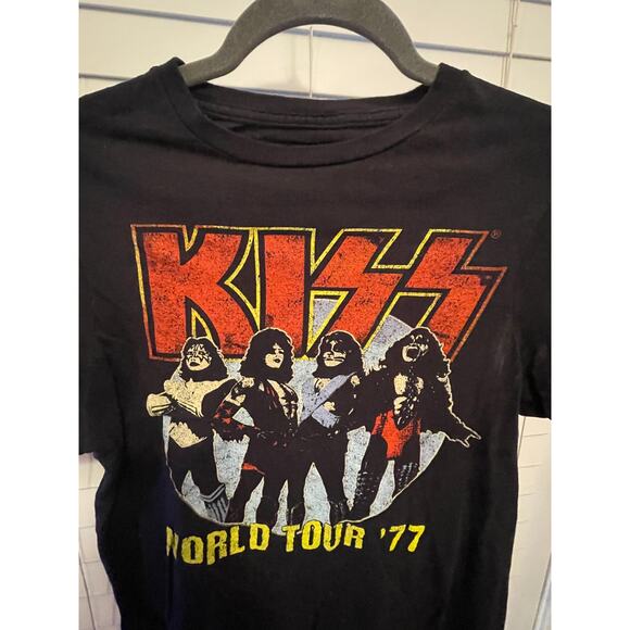 Kiss World Tour 77 Black T-shirt unisex Size Small Cotton Concert - Picture 6 of 6
